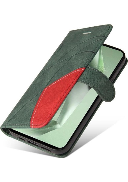 Samsung Galaxy S24 Fe Flip Için Flip Case Folio Kitap Dikiş Renk ile (Yurt Dışından)