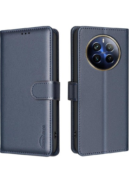 Realme 12 Pro 5g Için Flip Case Cüzdan Rfıd Engelleme Pu Deri Kart Tutucu (Yurt Dışından)