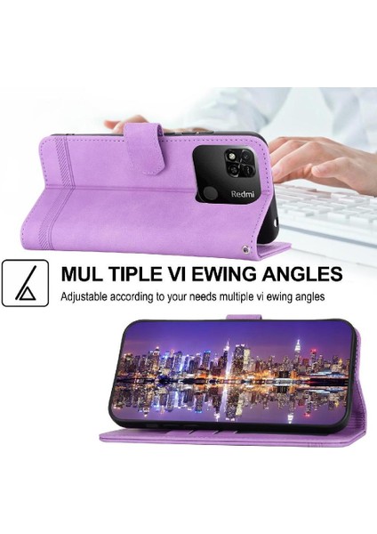 Xiaomi Redmi 12C Premium Manyetik Kapatma Nakit Cep Kartı Için Flip Case (Yurt Dışından)