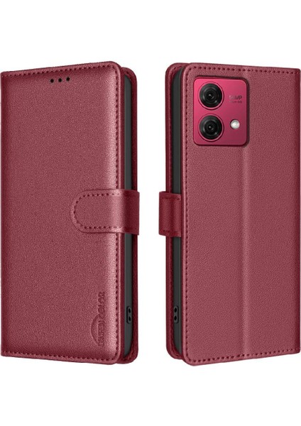 Motorola Moto G84 5g Kart Tutucu Kickstand Rfıd Engelleme Pu Için Flip Case (Yurt Dışından)