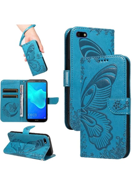 Huawei Y5 Başbakan 2018 Yüksek Kalite Deri Ayrılabilir El Için Flip Case (Yurt Dışından)