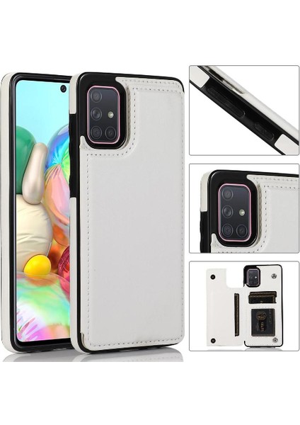 Samsung Galaxy A71 5g Pu Deri Kickstand Kart Yuvaları ile Cüzdan Kılıf (Yurt Dışından) modelleri