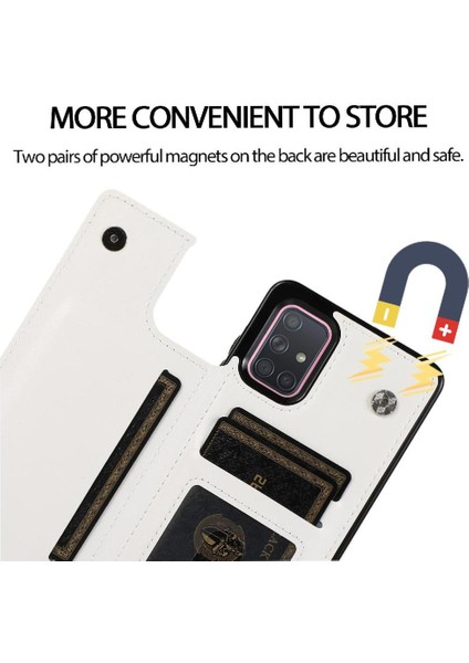 Samsung Galaxy A71 5g Pu Deri Kickstand Kart Yuvaları ile Cüzdan Kılıf (Yurt Dışından) fırsatları