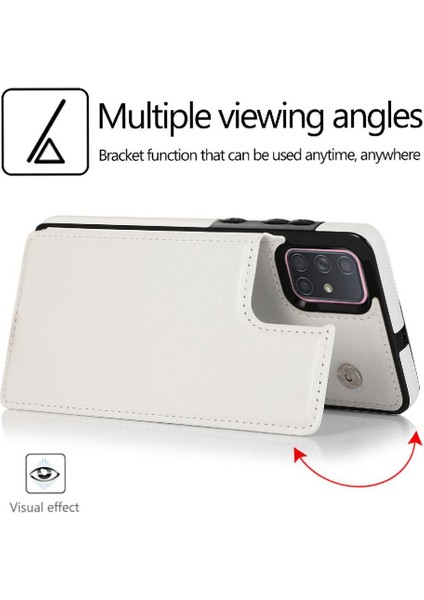 Samsung Galaxy A71 5g Pu Deri Kickstand Kart Yuvaları ile Cüzdan Kılıf (Yurt Dışından) indirimleri
