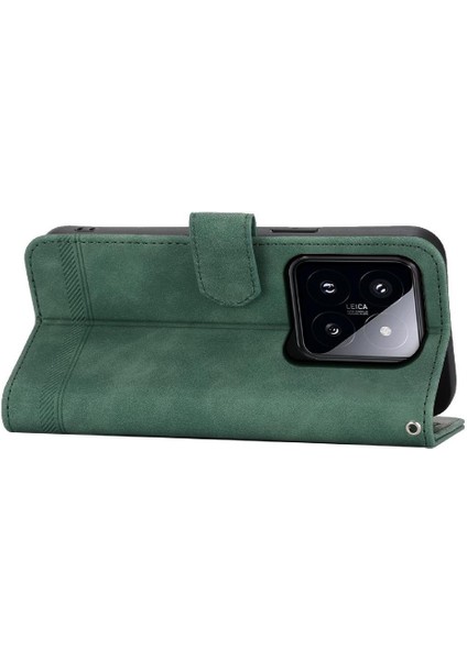 Xiaomi 14 Pro Premium Manyetik Kapatma Bileklik Kart Yuvaları Için Flip Case (Yurt Dışından)
