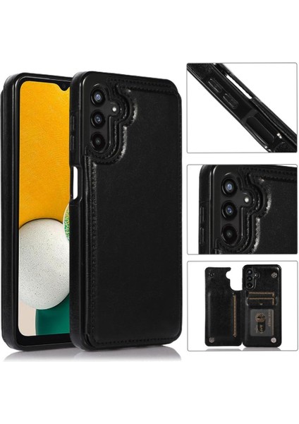 Kart Pu ile Samsung Galaxy A13 5g Çift Manyetik Toka Için Cüzdan Kılıf (Yurt Dışından)