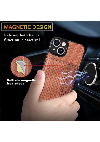 IPhone 14 Artı Manyetik Kart Tutucu Standı Fonksiyonu Rfıd Engelleme (Yurt Dışından)