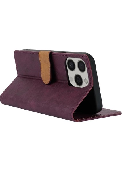 IPhone 13 Için Flip Case Pro Max Anti Kayma Yan Cep Manyetik Kapatma (Yurt Dışından)