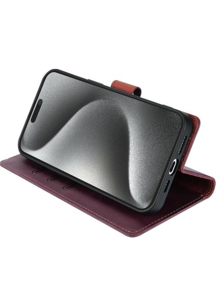 IPhone 13 Için Flip Case Pro Max Anti Kayma Yan Cep Manyetik Kapatma (Yurt Dışından)