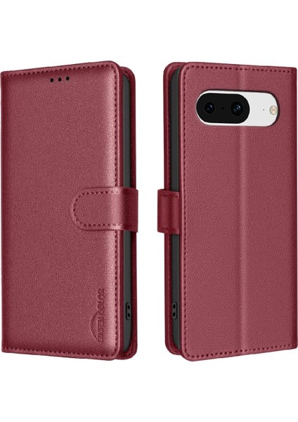 Google Piksel 8 Rfıd Engelleme Cüzdan Pu Deri Manyetik Kart Için Flip Case (Yurt Dışından)