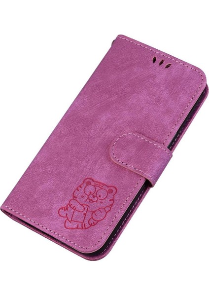 Samsung Galaxy S24 Fe Kabartmalı Sevimli Kaplan Cüzdan Kılıf Flip Folio (Yurt Dışından)