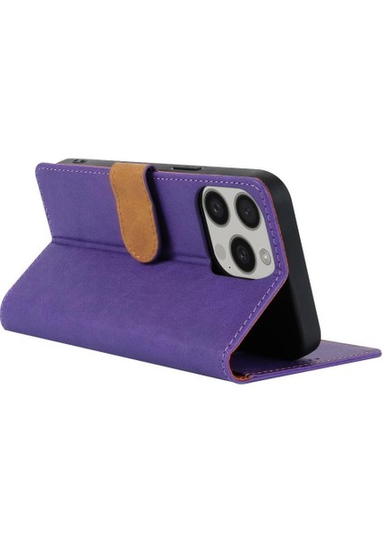 IPhone 13 Için Flip Case Pro Max Anti Kayma Yan Cep Manyetik Kapatma (Yurt Dışından)