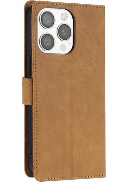 IPhone 13 Için Flip Case Pro Çift Katmanlı Koruma Yan Cep Manyetik (Yurt Dışından)