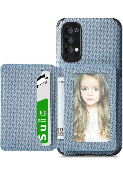 Oppo Oppo 4 Için Kılıf Manyetik Kart Tutucu Standı Fonksiyonu Rfıd Engelleme (Yurt Dışından)