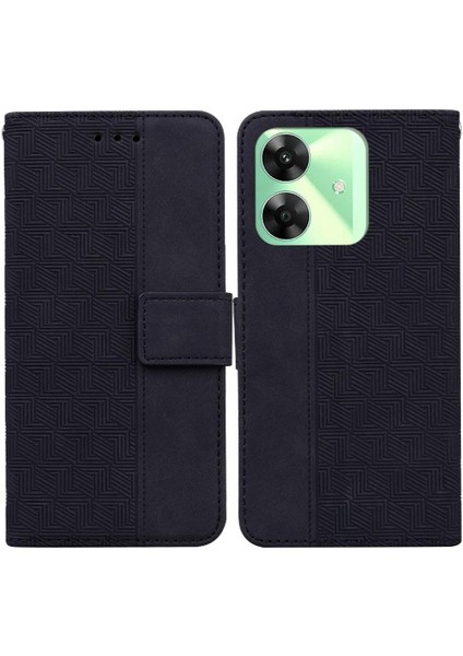Realme C61 Flip Folio Cüzdan Kapak Premium Pu Deri Için Flip Case (Yurt Dışından)