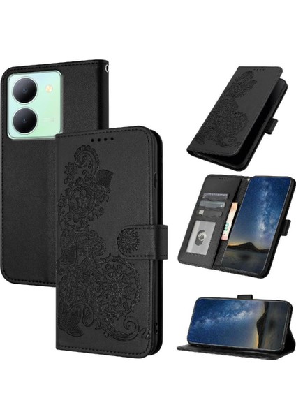 Vıvo Y78 Için Flip Case Kickstand Koruyucu Kart Yuvası Standı ile Flip Pu (Yurt Dışından)