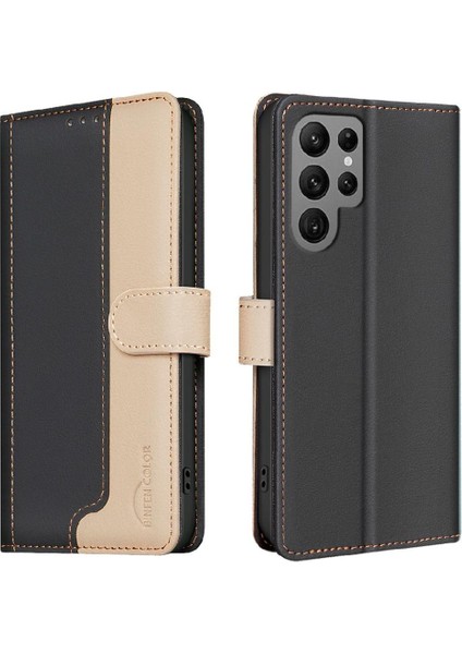 Samsung Galaxy S24 Ultra Darbeye Dayanıklı Tpu Iç Kabuk Rfıd Için Flip Case (Yurt Dışından)