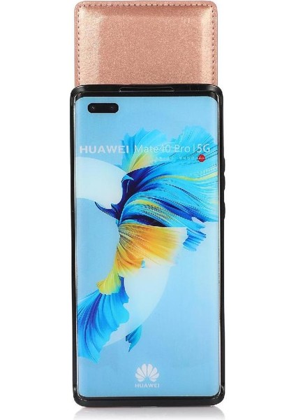 Huawei Mate 40 Kart Tutucu ile Uyumlu Premium Deri Çanta Cüzdan (Yurt Dışından)