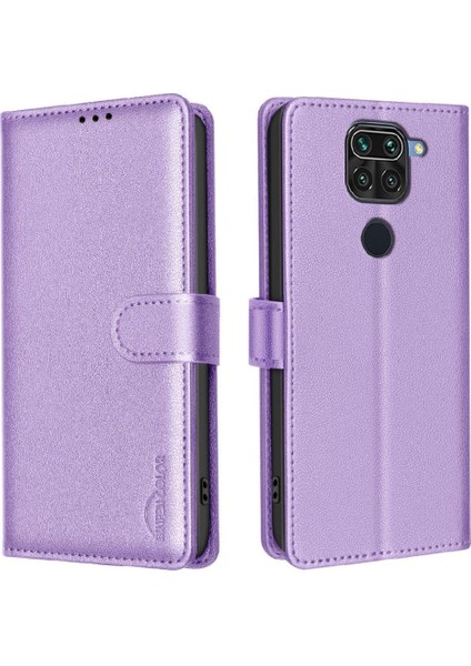 Xiaomi Redmi Not 9 Için Flip Case Rfıd Engelleme Manyetik Cüzdan Kart Pu (Yurt Dışından)