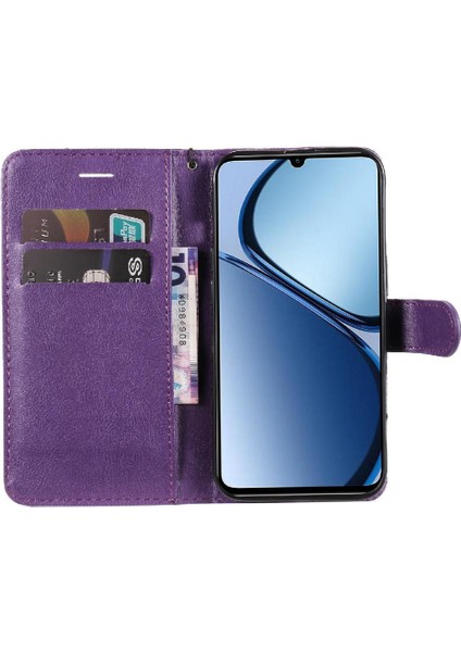 Realme C61 Klasik Düz Renk ile Yüksek Kaliteli Deri Için Flip Case (Yurt Dışından) indirimleri