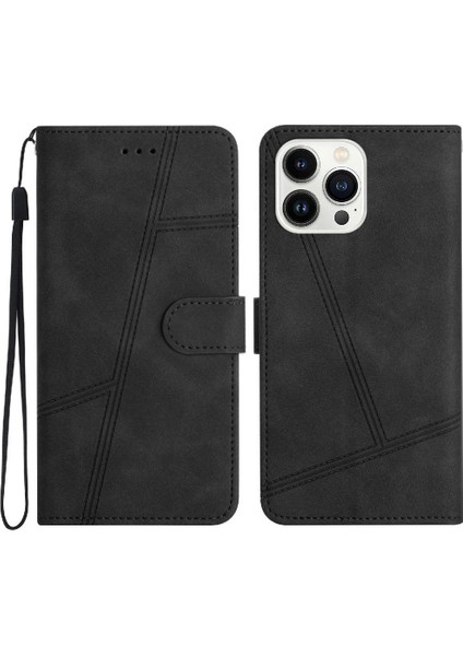 IPhone 14 Için Flip Case Pro Max Kart Yuvaları Tutucu Manyetik Cüzdan Pu Tam (Yurt Dışından)