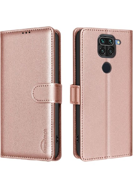 Xiaomi Redmi Not 9 Için Flip Case Rfıd Engelleme Manyetik Cüzdan Kart Pu (Yurt Dışından)