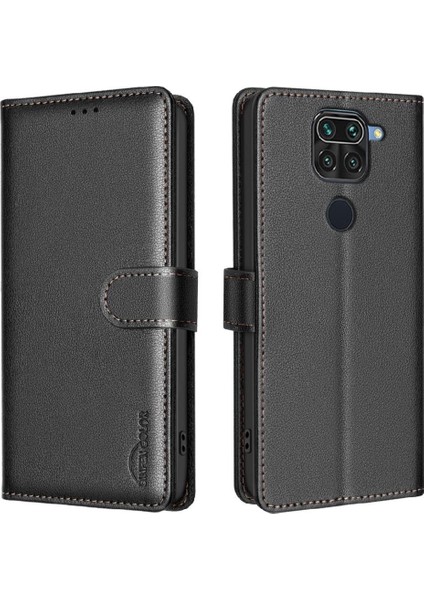 Xiaomi Redmi Not 9 Için Flip Case Rfıd Engelleme Manyetik Cüzdan Kart Pu (Yurt Dışından)