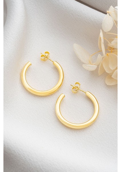 925 Ayar Gümüş Gold Halka Küpe fiyatları