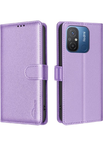 Xiaomi Redmi 12C Kart Tutucu Kickstand Cüzdan Pu Deri Için Flip Case (Yurt Dışından)