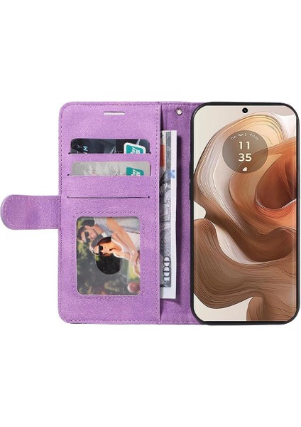 Motorola Moto X50 Ultra 5g Için Flip Case Kart Yuvası Standı Kickstand ile (Yurt Dışından)