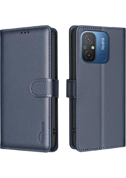 Xiaomi Redmi 12C Kart Tutucu Kickstand Cüzdan Pu Deri Için Flip Case (Yurt Dışından)