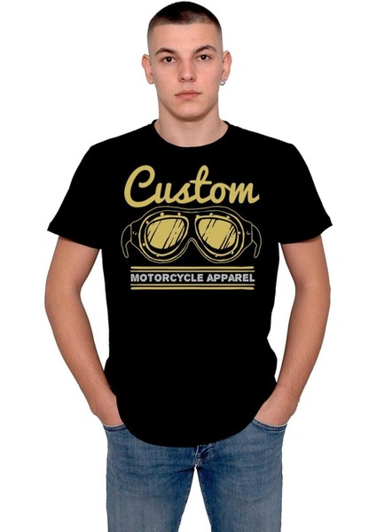 Custom Retro Motorcycle Glasses Harley Tişört T-Shirt