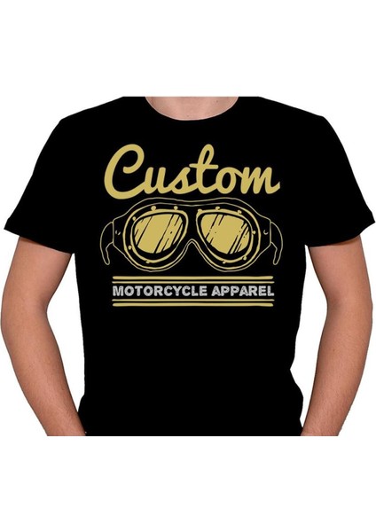 Custom Retro Motorcycle Glasses Harley Tişört T-Shirt