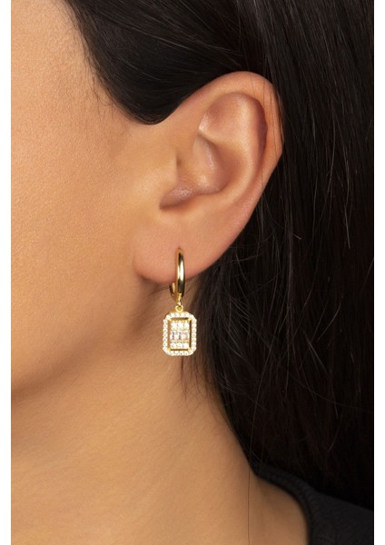 925 Ayar Baget Taşlı Gümüş Küpe fiyatları