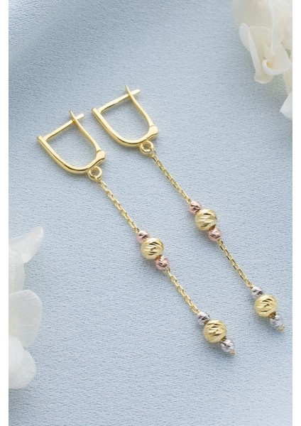 925 Ayar Gümüş Sallantılı Dorika Küpe