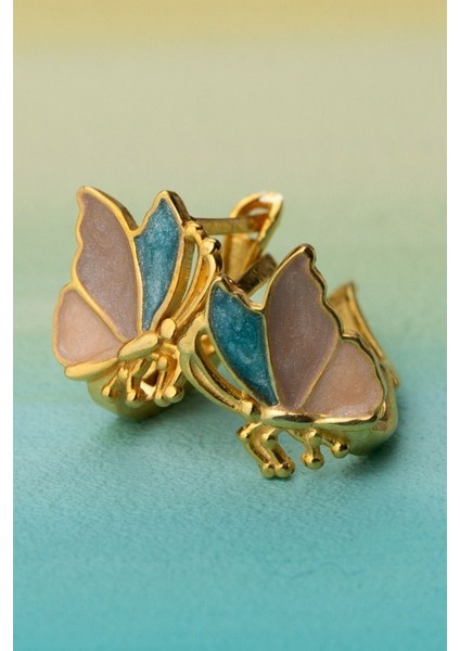 925 Ayar Gümüş Kelebek Çocuk Küpesi modelleri