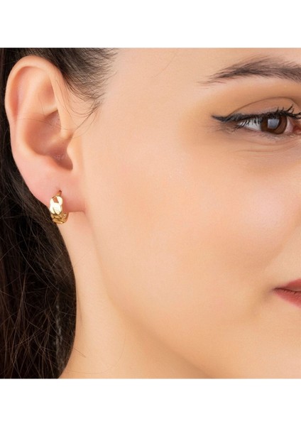 925 Ayar Gümüş Gold Örgü Küpe fiyatları