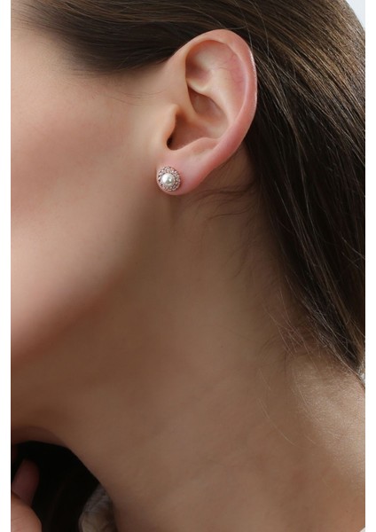 925 Ayar Gümüş Incili Küpe ( Rose Gold ) fiyatları