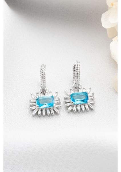 925 Ayar Gümüş Baget Taşlı Küpe fiyatları