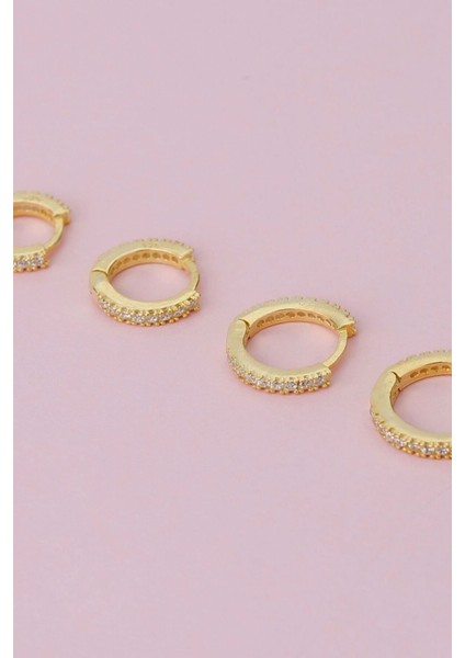 925 Ayar Gümüş Gold 4'lü Set Küpe fiyatları
