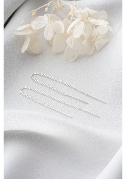 925 Ayar Gümüş Sallantılı Zincir Küpe fırsatları