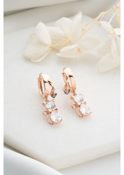 925 Ayar Gümüş Çift Mistik Topaz Kedi Küpe fiyatları