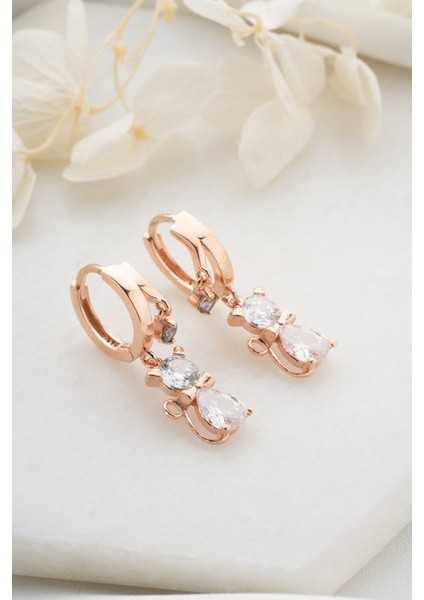 925 Ayar Gümüş Çift Mistik Topaz Kedi Küpe fırsatları