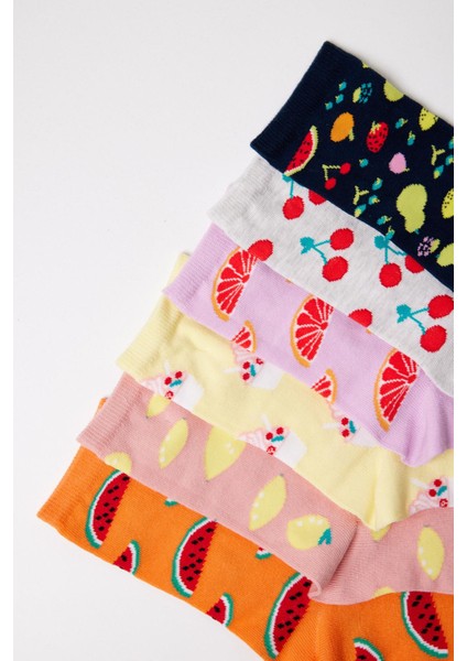 Kız Çocuk Meyve Desenli 5'li Soket Çorap fiyatları