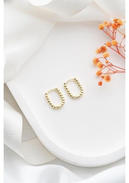925 Ayar Gold Halka Gümüş Küpe modelleri