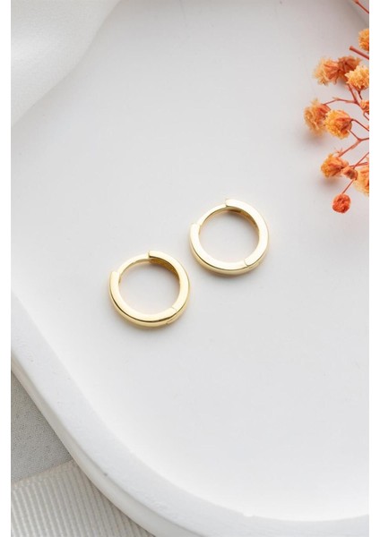 925 Ayar Gold Halka Gümüş Küpe modelleri