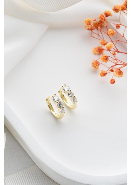 925 Ayar Gold Trio Gümüş Küpe modelleri