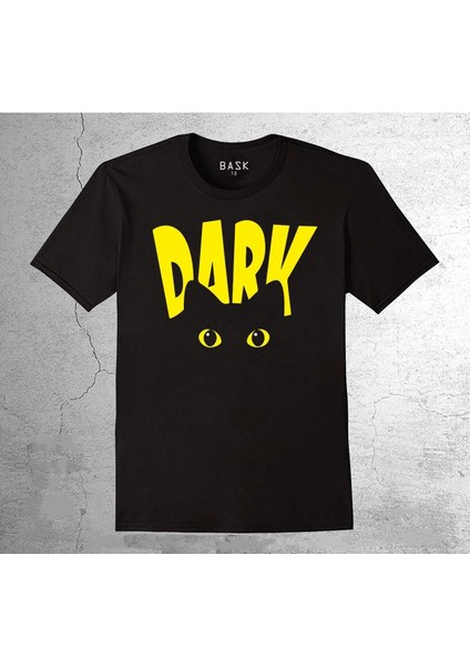 Dark Cat Illüsion Kedi Retro Tişört Çocuk T-Shirt