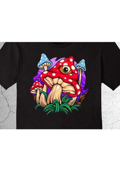 Mushroom Mantar Mantar Ev Tişört Çocuk T-Shirt