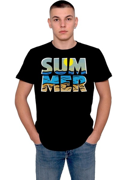 Summer Yaz Swiming Deniz Kum Güneş Tişört T-Shirt